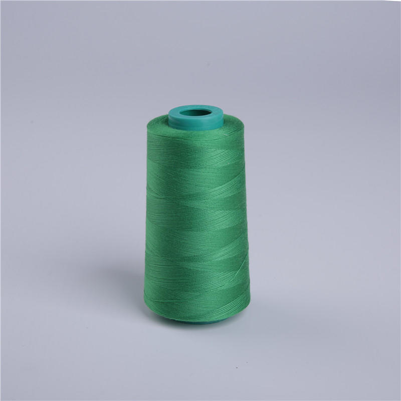 Spun polyester sewing thread
