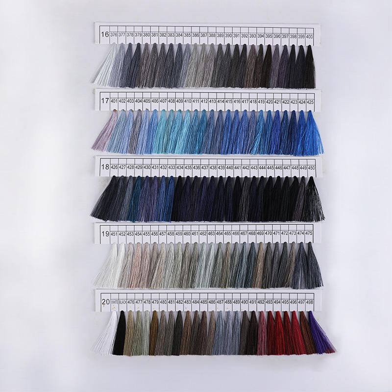 Rayon Embroidery Thread Colour Card