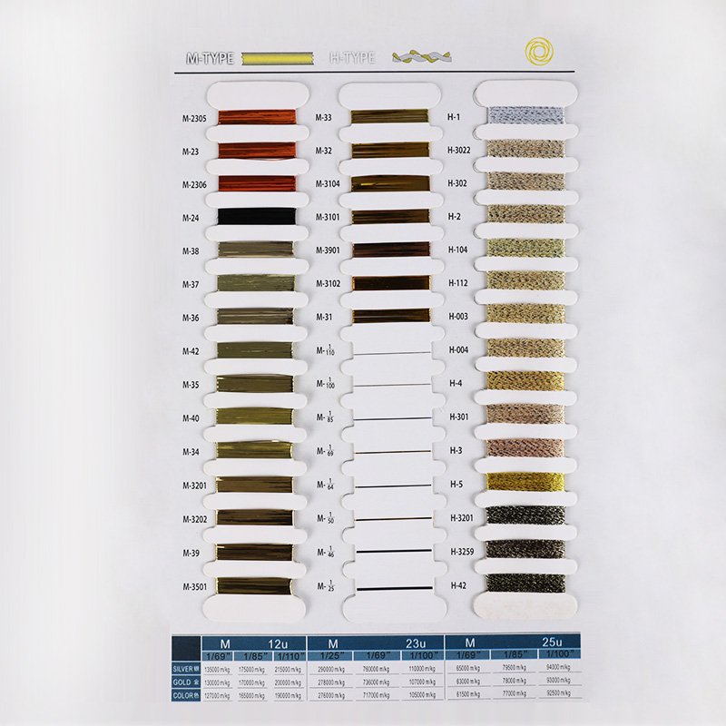 Metallic Thread Colour Card